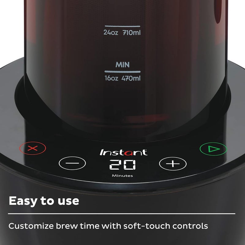 Instant Pot صانعة القهوة الكهربائية الباردة الفورية، من صانعي، تخصيص قوة التحضير، سهلة الاستخدام، إبريق زجاجي آمن في غسالة الصحون، تحضير سريع يصل إلى 32 أونصة - Image 5